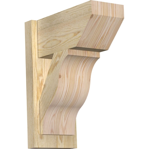 Ekena Millwork Funston Slat Rough Sawn Outlooker, Douglas Fir, 8"W x 16"D x 20"H OUT08X16X20FST06RDF - main
